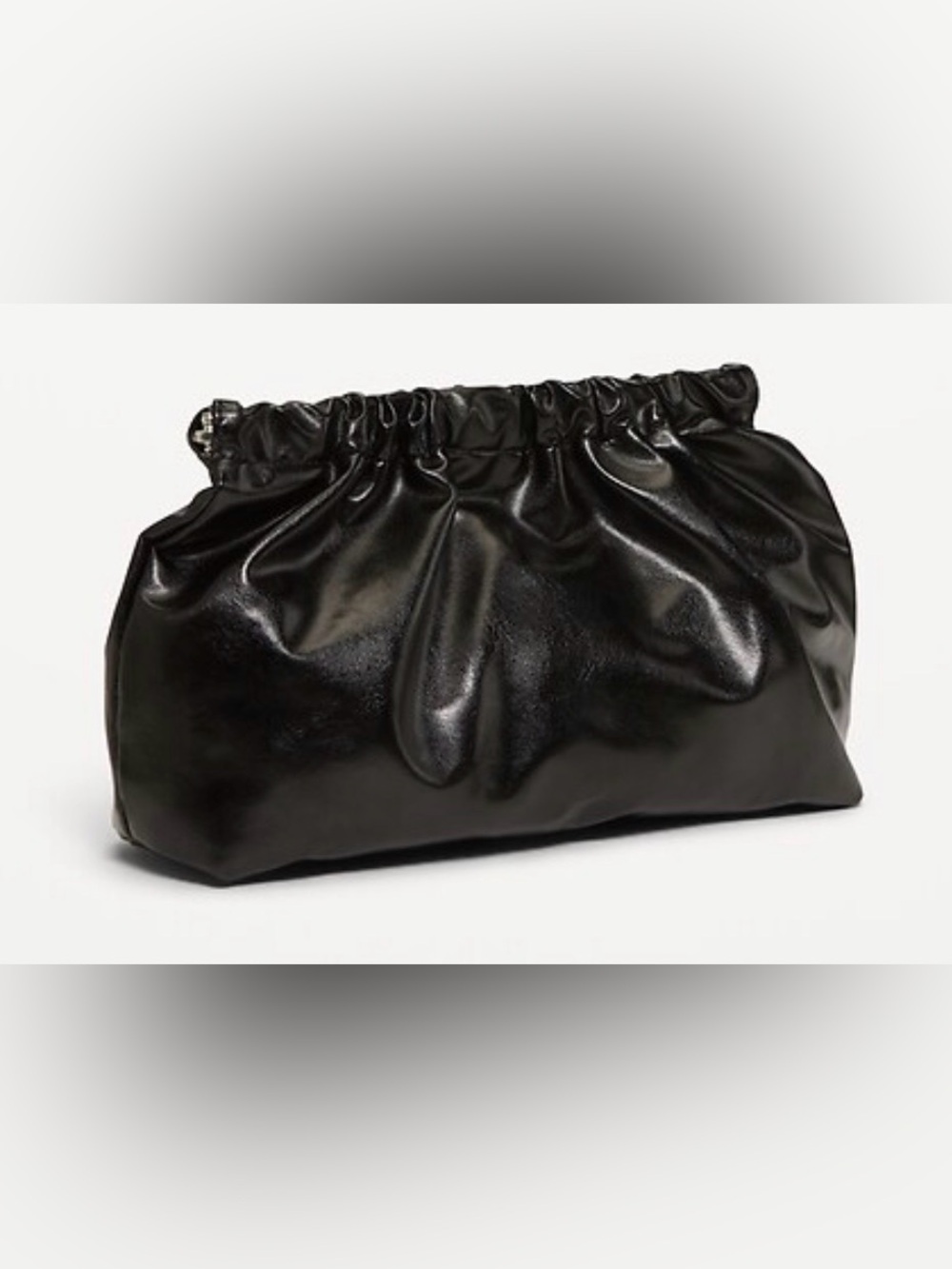 The Occasion by Old Navy Gathered Clutch, Black